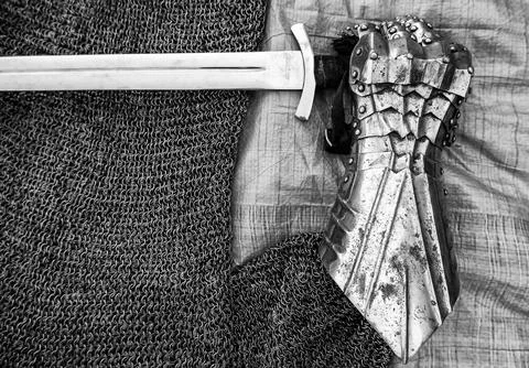 Ancient medieval swords Foto stock