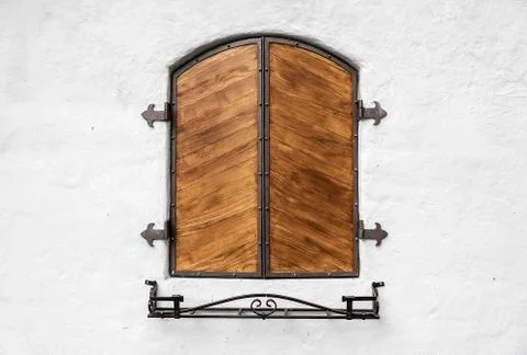 Ancient medieval window. Stock Photos