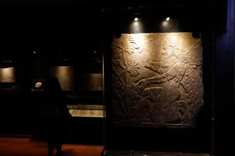 Ancient Mesopotamia section inside the Vatican Museum. Stock Photos