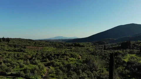 Ancient Messene Aerial Stock Footage 91105852