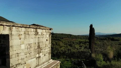 Ancient Messene Aerial Stock Footage 91106028