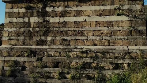 Ancient Messene Aerial Stock Footage 91106249