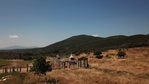 Ancient Messini - drone flight Stock-Footage 113427106