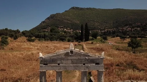 Ancient Messini - Gate Stock Footage 113426095