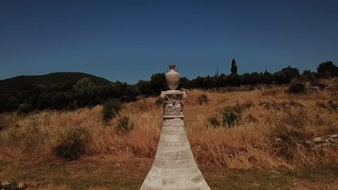 Ancient Messini - grave to stadium Stock-Footage 113426826