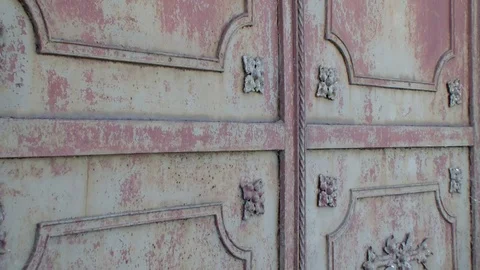 Ancient metal door background. Stock Footage 75914827