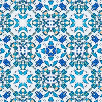Ancient Modern Check Seamless Pattern Digital art collage technique ancien... Stock Photos