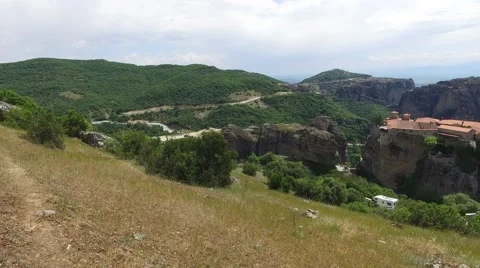 Ancient monasteries of Meteora, Greece Stock Footage 65025165