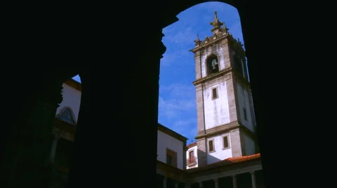 Ancient monastery on Amarante - Portugal. Stock Footage 62474527