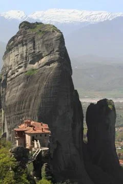 Ancient monastery in meteora, Greece Stock Photos
