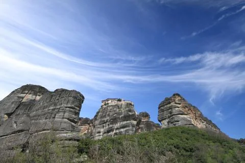 Ancient monastery in meteora, Greece Stock Photos