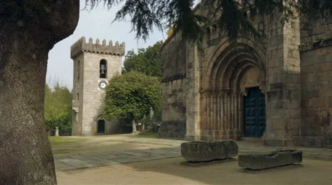 Ancient monastery - Penafiel. Video stock 63143346