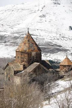 Ancient monastery Sevanavank in Armenia Ancient monastery Sevanavank on La... 스톡 사진