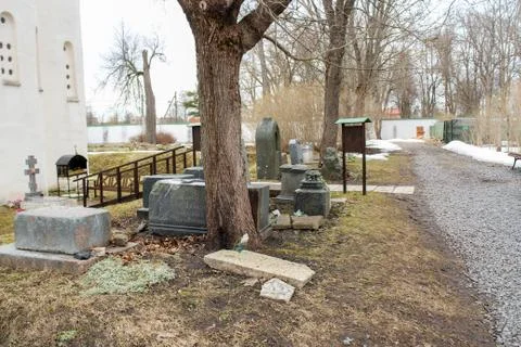 Ancient monastic burials. Foto stock