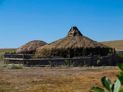 Ancient Mongolian settlements 库存照片