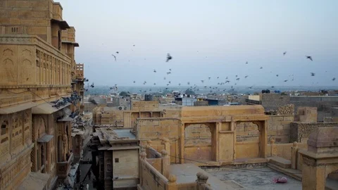Ancient monument in Jaisalmer Stock Footage 111673364