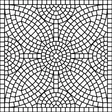 Ancient mosaic ceramic tile pattern. イラスト素材