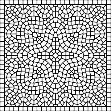 Ancient mosaic ceramic tile pattern. Illustrazione stock