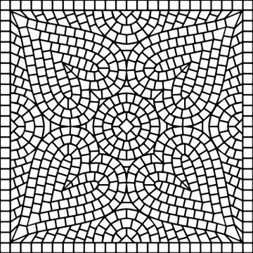 Ancient mosaic ceramic tile pattern. Ilustración de archivo