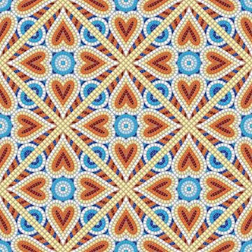 Ancient mosaic ceramic tile pattern. Ilustración de archivo