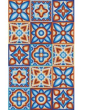 Ancient mosaic ceramic tile pattern. Ilustración de archivo