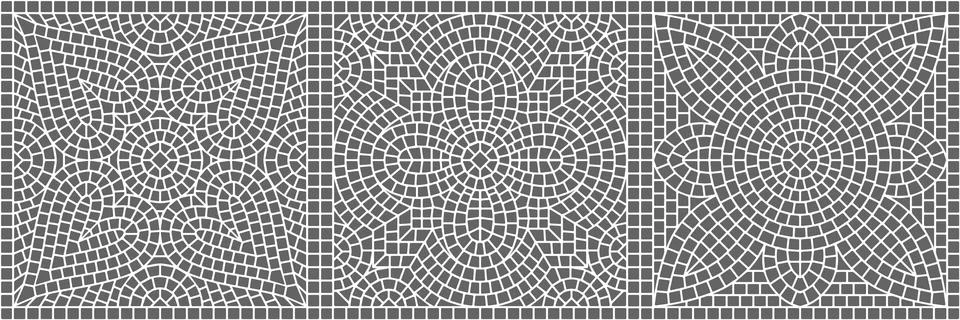 Ancient mosaic ceramic tile pattern. Ilustración de archivo