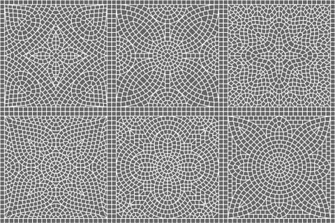 Ancient mosaic ceramic tile pattern. イラスト素材