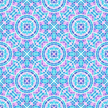Ancient mosaic ceramic tile pattern. Stock Illustration
