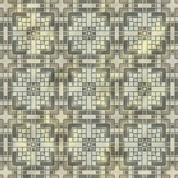 Ancient mosaic floor Stock Illustration