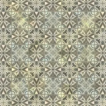Ancient mosaic floor Stock Illustration