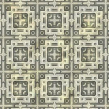 Ancient mosaic floor Stock Illustration