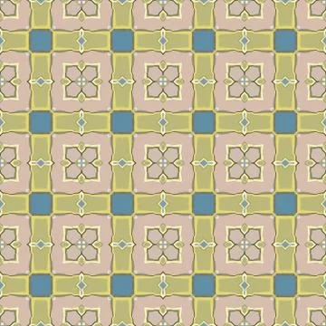 Ancient mosaic floor Stock Illustration