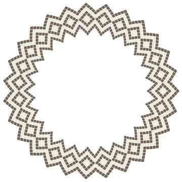 Ancient mosaic frame. Decorative antique stone ornament. Stock Illustration