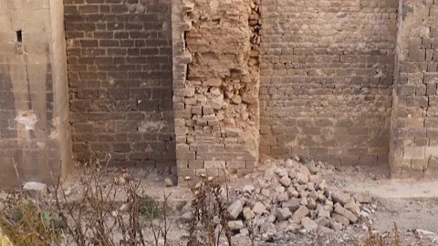 Ancient Mosque in Aleppo Syria – War Ruins and Strong Historic Architecture Stock Footage 322218250