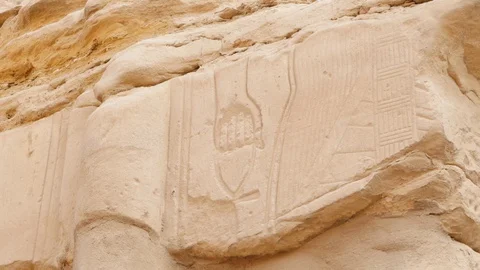 Ancient Mural on the Rock Stock Footage 127973828