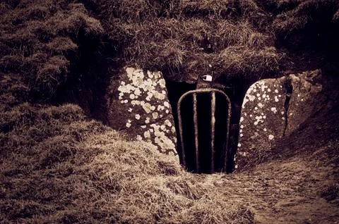 Ancient Mysterious Celtic Cave Stock Photos