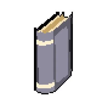 Ancient old book pixel art vector illustration Stock Illustration