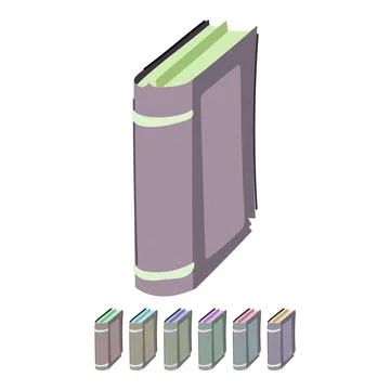 Ancient old book vector cartoon graphic Stock Illustration