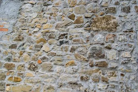 Ancient old masonry wall texture background design Stock Photos