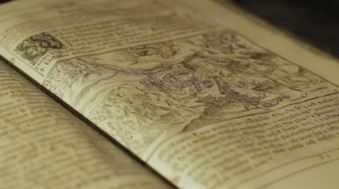 Ancient open book Video stock 32169297