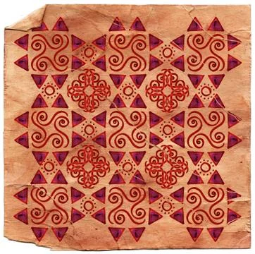 Ancient ornamental pattern Ancient Egyptian ornament. Hand drawing. Geometric Stock Illustration