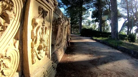 Ancient ornamental wall Stock Footage 327092216