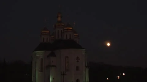 Ancient Orthodox Cathedral Catherine 스톡 동영상 44913989