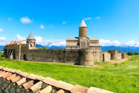 Ancient orthodox Monastery complex of Alaverdi Stock Photos