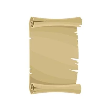 Ancient paper scroll, parchment, manuscript vector Illustration on a white Stock Illustration