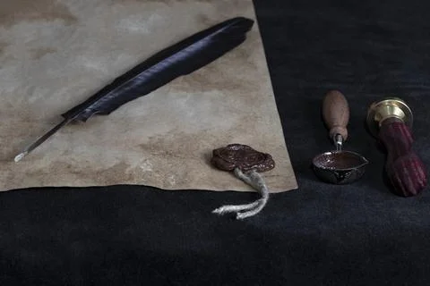 Ancient paper scrolls. Stock Photos