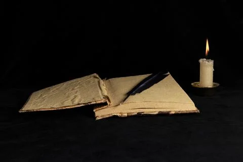 Ancient paper scrolls. Stock Photos