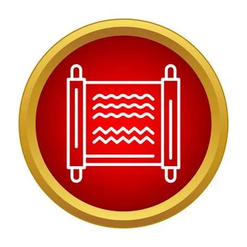 Ancient papyrus scroll icon representing historic document Stock Illustration