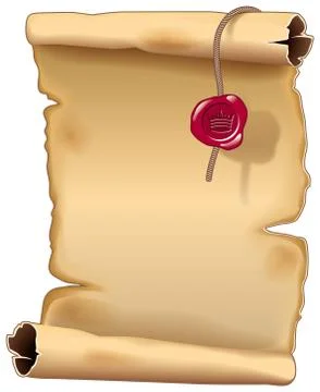 Ancient parchment scroll Stock Illustration