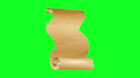 Ancient Parchment Scroll Unfurling with Aged Texture, Ancient Manuscript, H.. Stock Footage 334241943